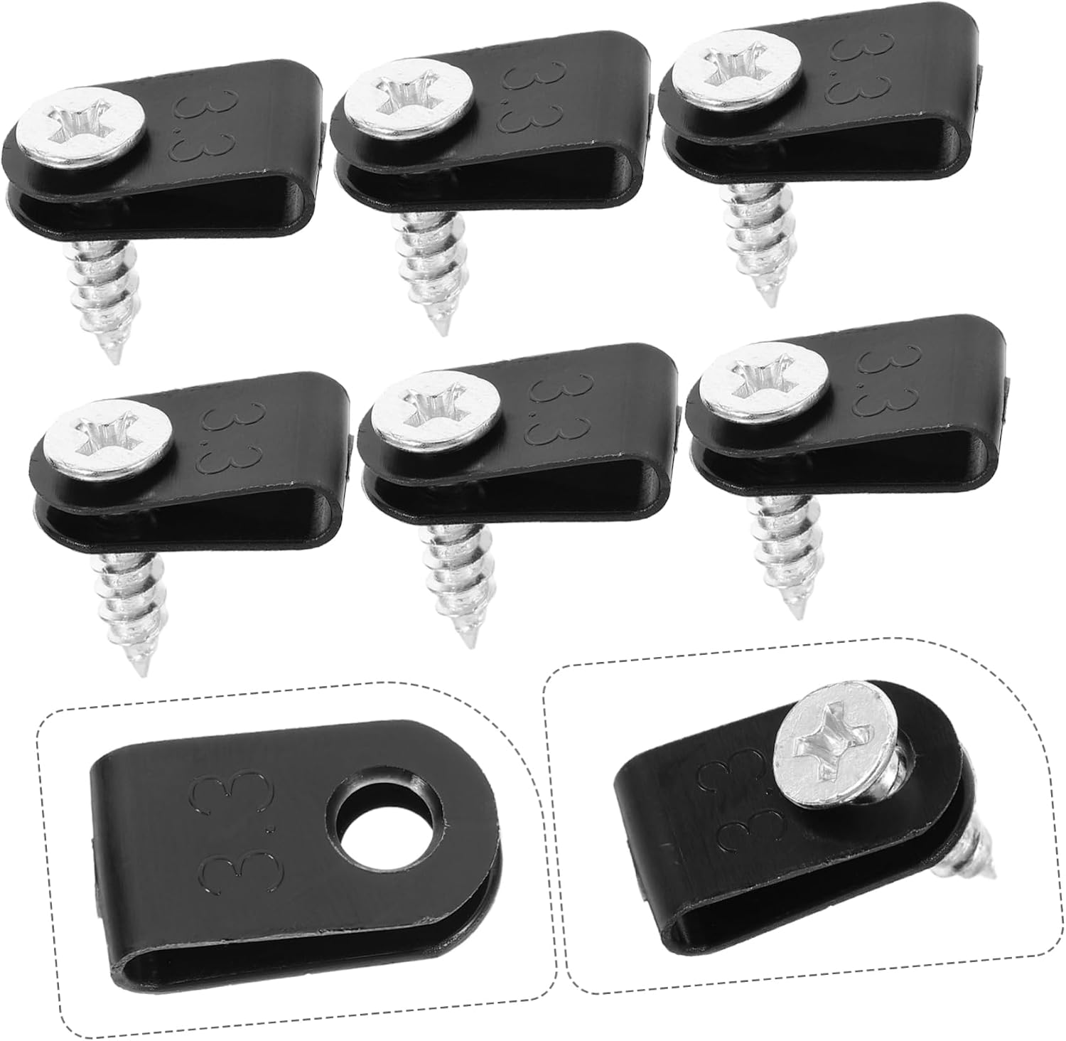 ABOOFAN 100pcs Electrical Wire Clips Wire Clamp Cable Clip for Cable Management