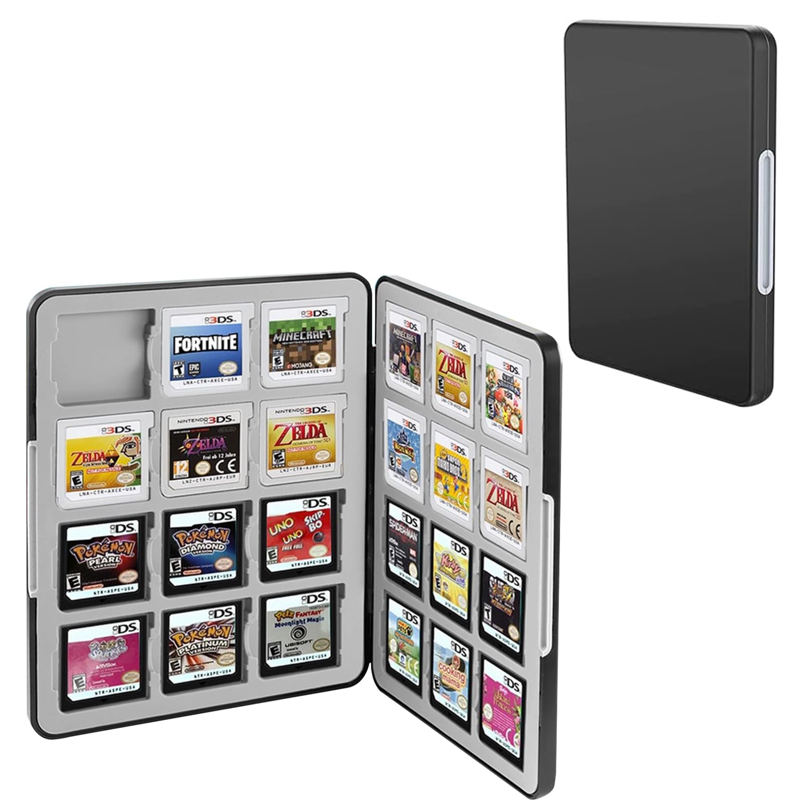 Amazon | LILIWER 3DS LL 対応 ソフトケース 24枚収納 磁気吸着式 3DS