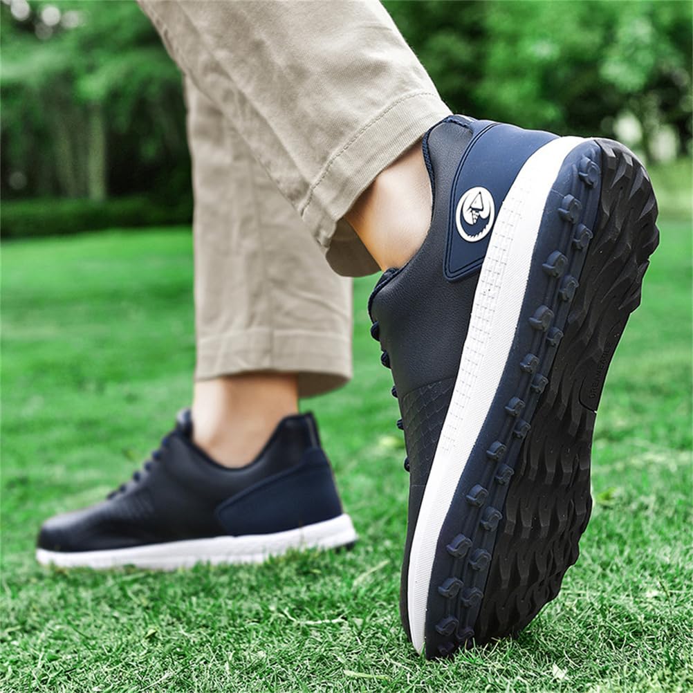 Scarpe da Golf Impermeabili per Uomo Scarpe da Ginnastica da Golf Professionali da Tennis Spikless Calzature da Passeggio All'aperto