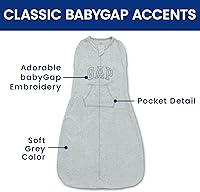 Vista 5 de Delta Children Gap babyGap TrueSleep - Saco de dormir con cremallera, 100% algodón orgánico, certificación GOTS y Oeko-Tex 100, cierre de 2 vías