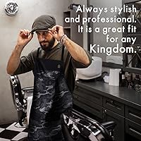 Vista 3 de King Midas - Delantal de peluquero unisex para estilista (negro), Negro