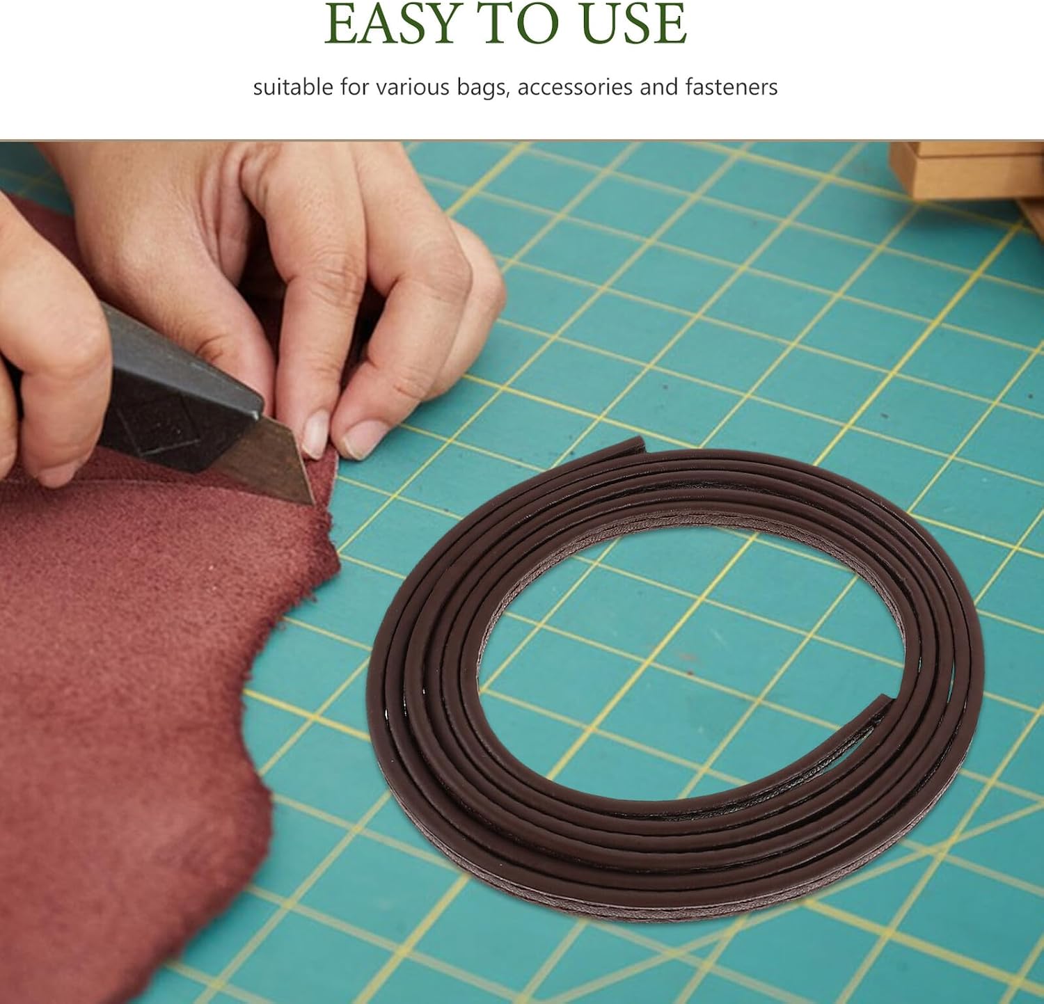 8pcs DIY Pu Leather Cord Set 6mm Braided String for Bracelet Necklace Jewelry Crafting, Black and Brown, Multifunctional Handmade Bead String for Arts and Crafts