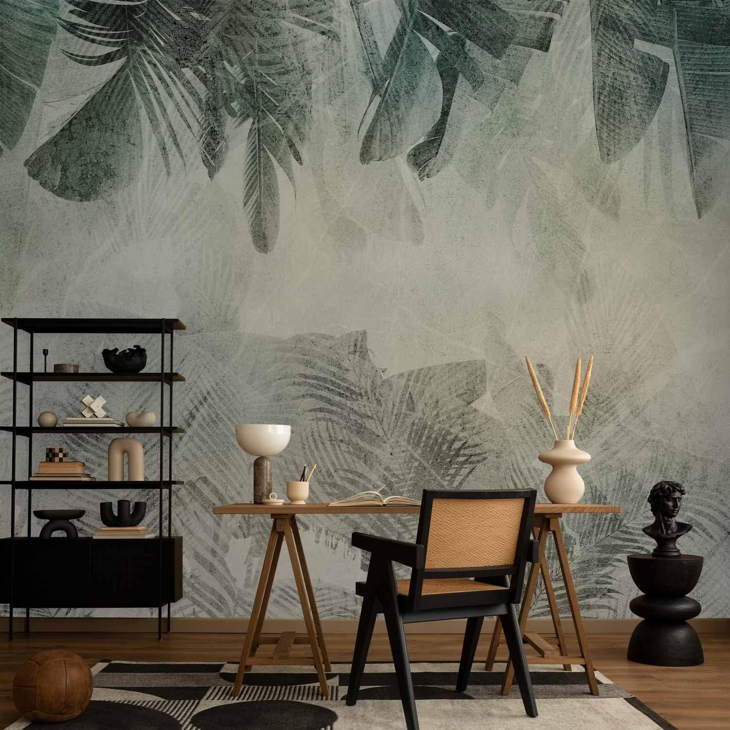 murando - Carta da Parati Moderna Spessa per Soggiorno, Foglie, 400x280 cm | Fotomurali in TNT, Spessore Maggiore, Decorazione da Muro XXL, Poster Giganti da Parete, Tropicali, Produzione Europea