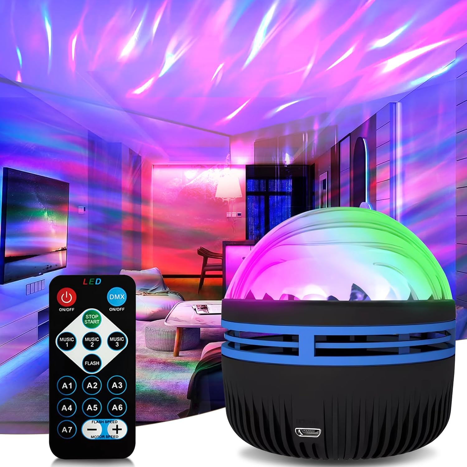 Northern Lights and Ocean Wave Projector,LED Northern Lights Star