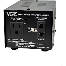 VCT VT-500J - Japanese Step Up/Down Voltage Transformer Converts Japan 100 Volts To 110V OR Vice Versa - 500 Watt