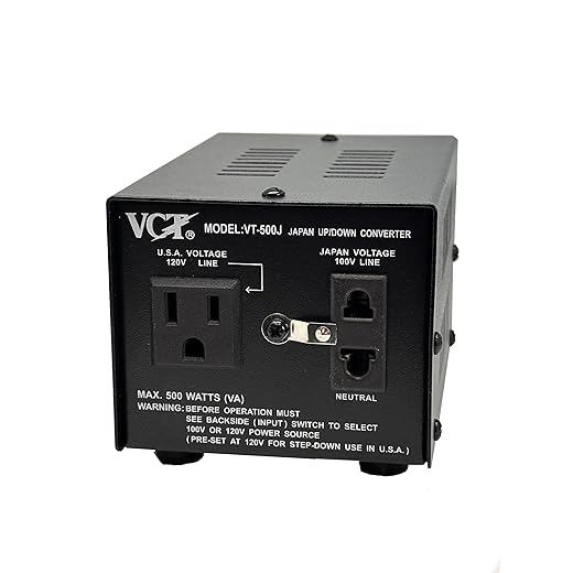 VCT VT-500J - Japanese Step Up/Down Voltage Transformer Converts Japan 100 Volts To 110V OR Vice Versa - 500 Watt