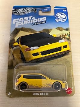Hot Wheels Fast & Furious Race-Off HNR88 Koleksiyon Seti, 5 Araç, Toyota Celica, Honda Civic EG, Mazda RX-7, S2000, VW Jetta MK3