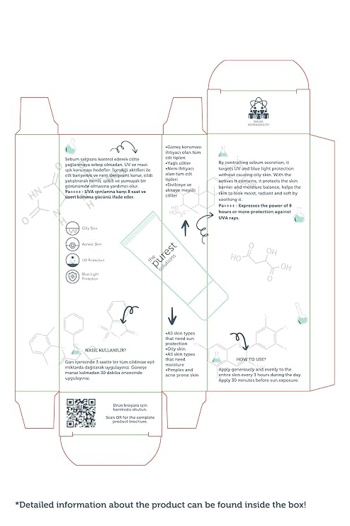 The Purest Solutions Dry-Touch Protection (Mattifier & Oil Control Moisturizer SPF 50+) - Combined with Witch Hazel & Bilberry - Oily Skin Type - Vegan | Cruelty Free | Eco Friendly (1.69 fl. oz)