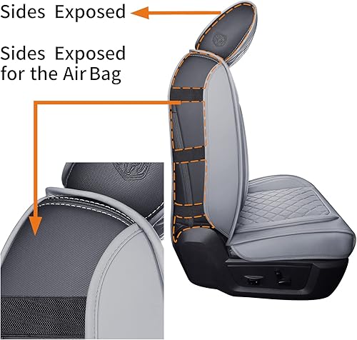 Miniatura 10 de Aierxuan - Juego completo de fundas para asientos de automóvil, cuero impermeable, ajuste a medida, camionetas Ram 1500 de 2009 a 2021 y Ram