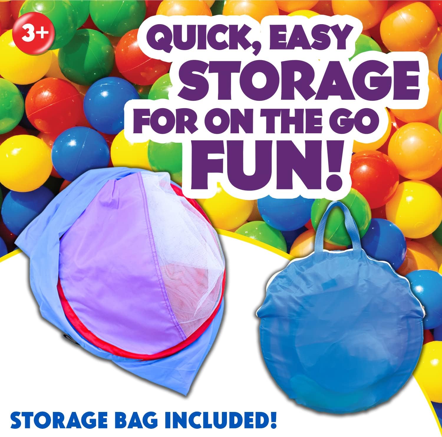 7 Piece Pop Up Tent with Bonus Play Balls - Play Tents with Tunnels and Ball Pit for Kids -  Exclusive - Sunny Days Entertainment : Toys & Games