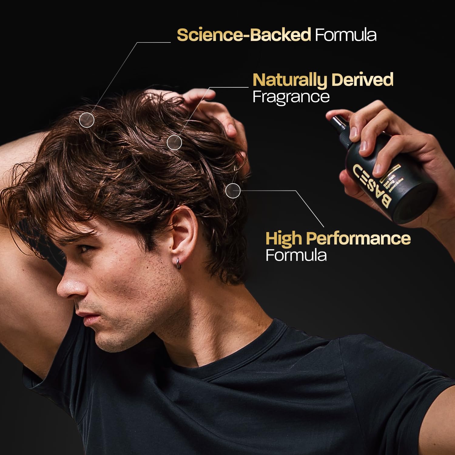 BASED Sea Salt Spray Natural Finish Sea Salt Spray for Hair Volume & Texture Infused with Kelp & Vitamin B5 Light & Non-Greasy Paraben Free No Drying Alcohols 8.5 oz Pack of 1 product thumbnail 6