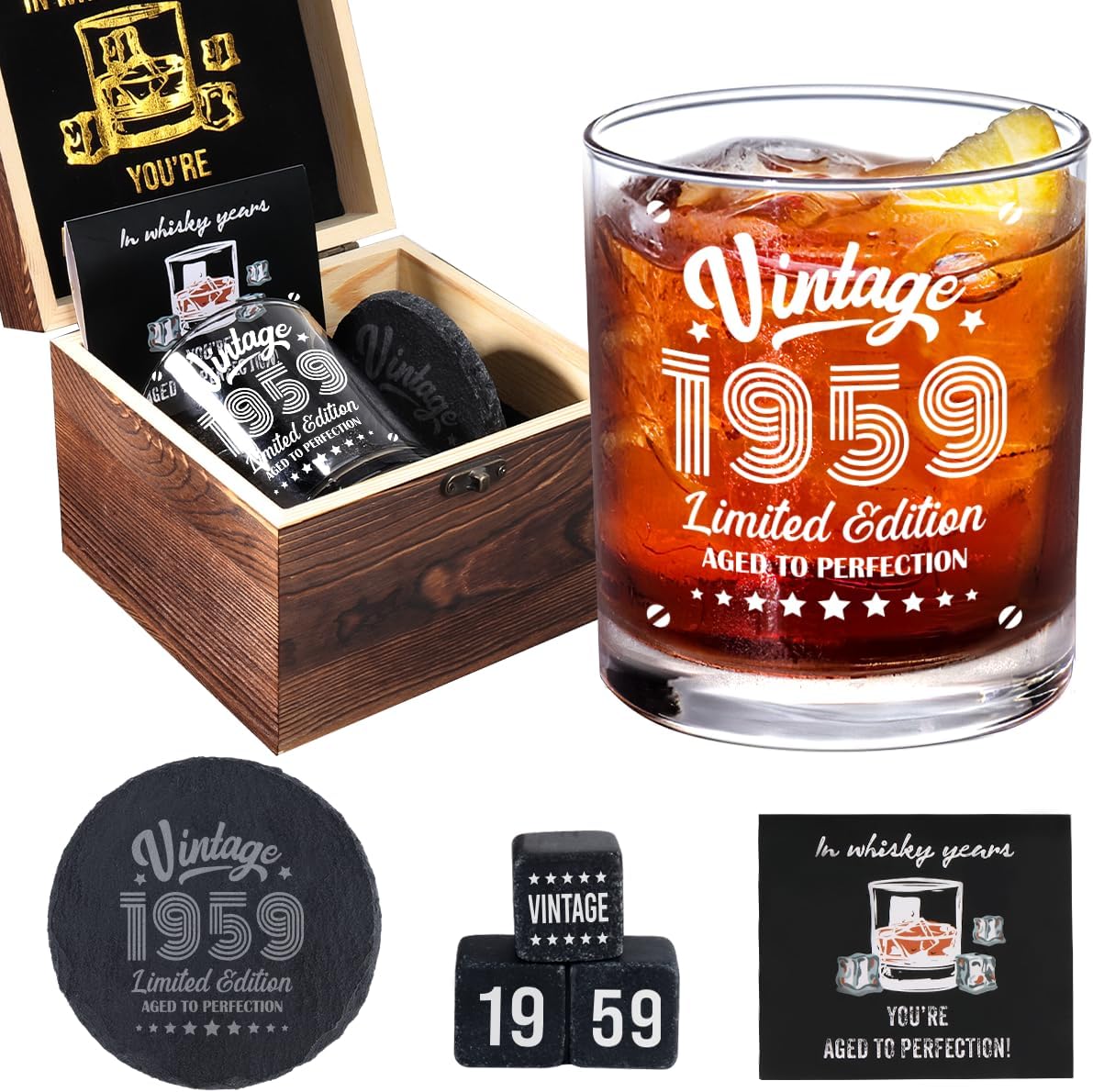 Amazon.com | Triwol 1958 66th Birthday Gifts for Men, Vintage Whiskey ...
