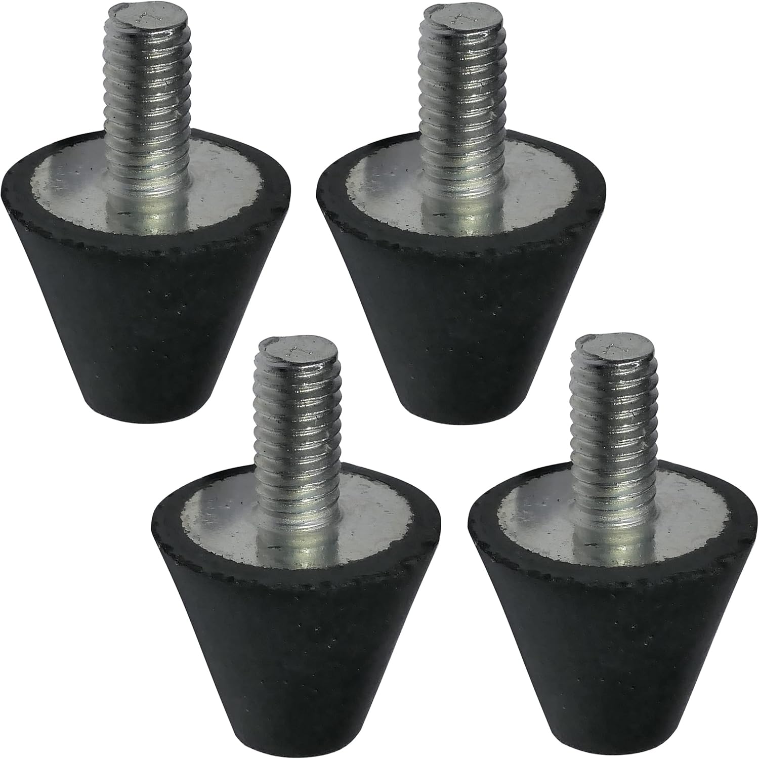 AERZETIX - Set Di 2 Pezzi - Piedini Gambe Tondi Antivibranti Isolanti - Filettatura M8 - 40mm H - Foto 9