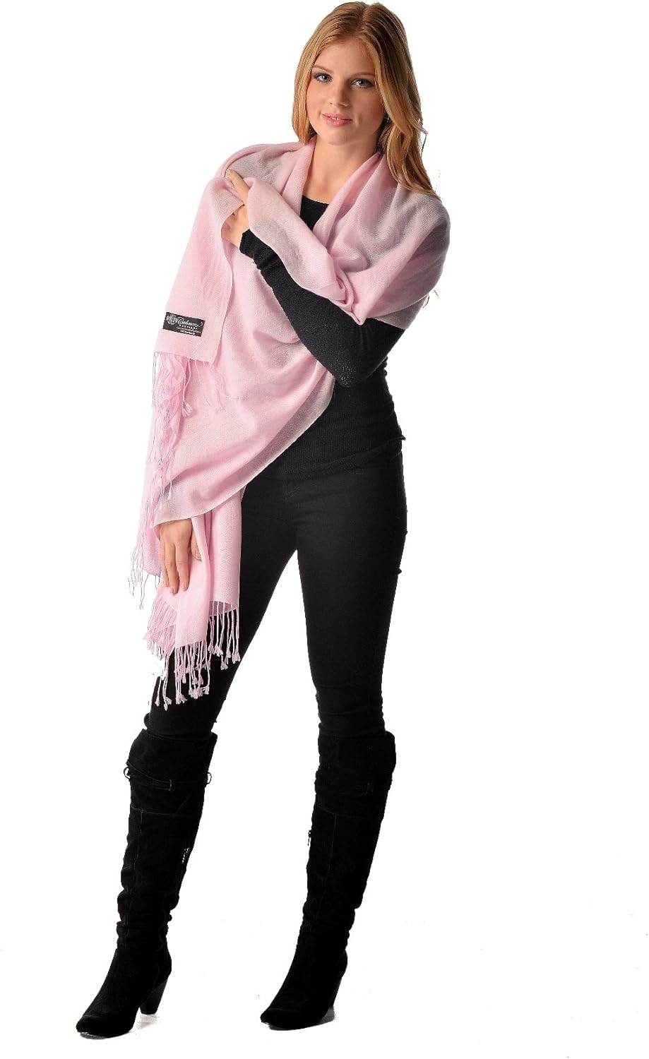 Cashmere Boutique 100% Pure Cashmere Pashmina Wrap Stole for Women – Lightweight, Daily Wear, Soft and Warm - 28" x 80" - Image 3