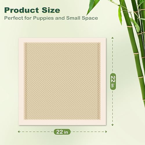 Miniatura 8 de MIZOK Almohadillas pequeñas de 22 x 22 pulgadas para orinar para perros, ECO de bambú eliminadoras de olores y 6 capas absorbentes, a prueba de