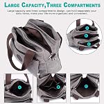 Hobo Handbags Canvas Crossbody Bags for Women, Multi Compartment Tote Purse Medium Satchel | multi compartments
