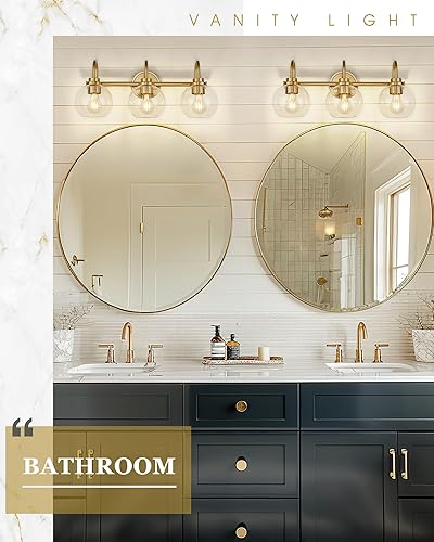 Vista 58 de AD-22280-2W-SN - Lámpara de tocador de baño de 2 luces, níquel cepillado con pantalla de vidrio transparente, luz de tocador de baño de granja sobre