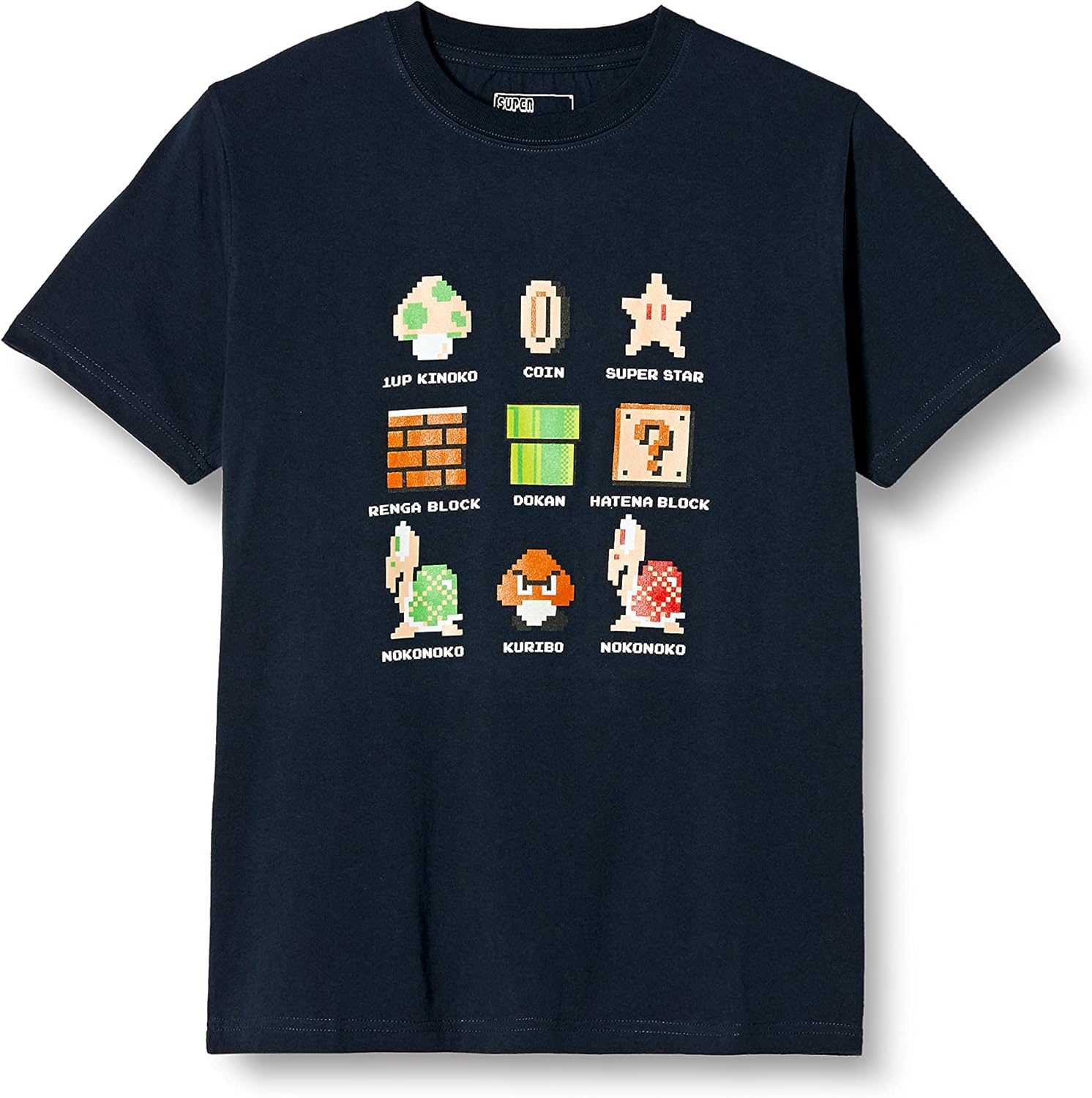 Super Mario Men's T-Shirt, Dots, Collection, Mario Clipboard, Saw