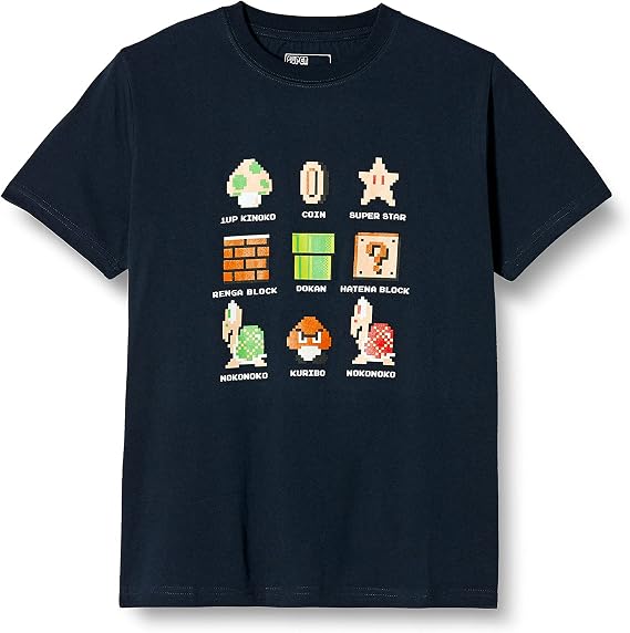 Super Mario Men's T-Shirt, Dots, Collection, Mario Clipboard, Saw Super Mario Men's T-Shirt, Dots, Collection, Mario Clipboard, Saw