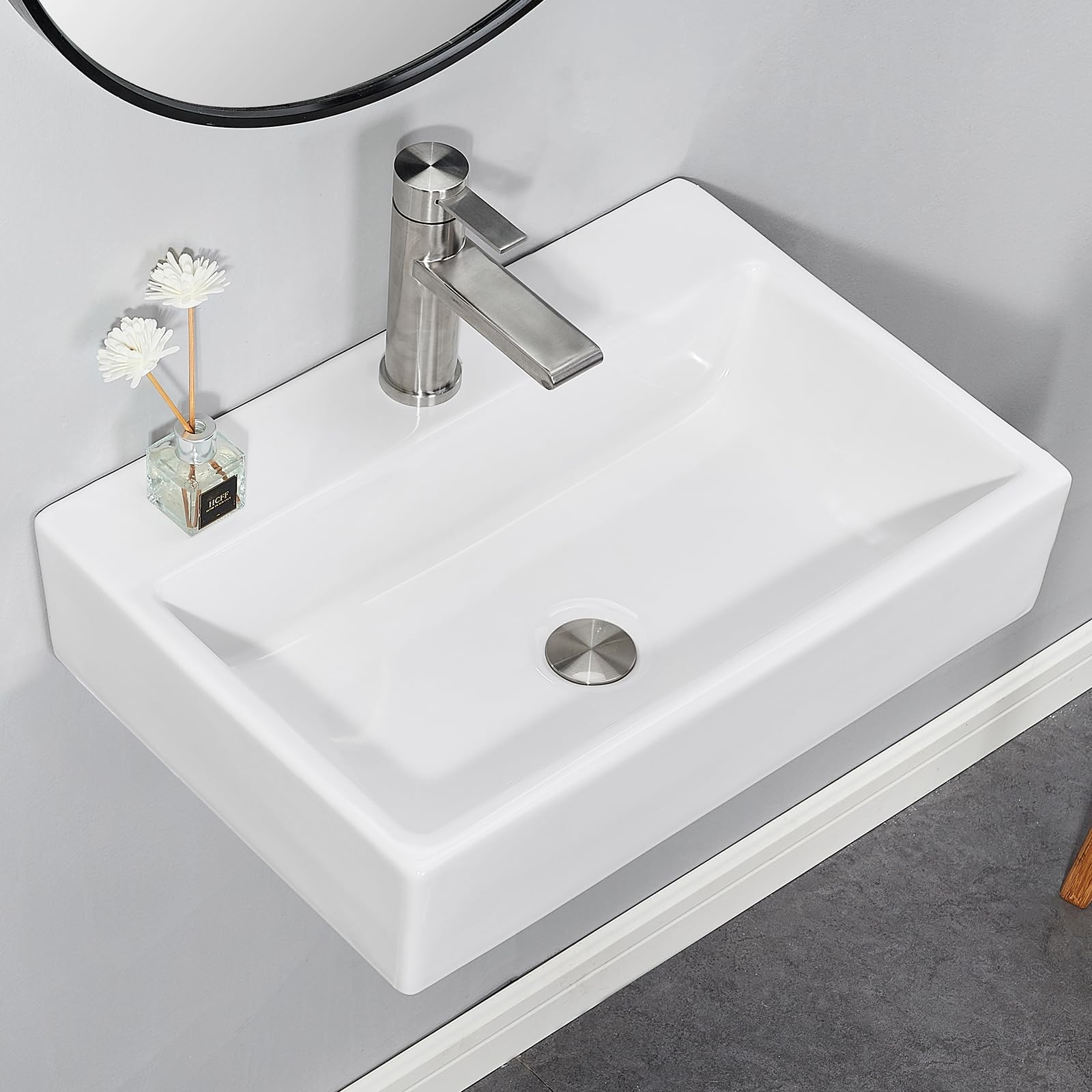 VCCUCINE Contemporary 21"x14" Porcelain Ceramic Wall Mounted Bathroom ...