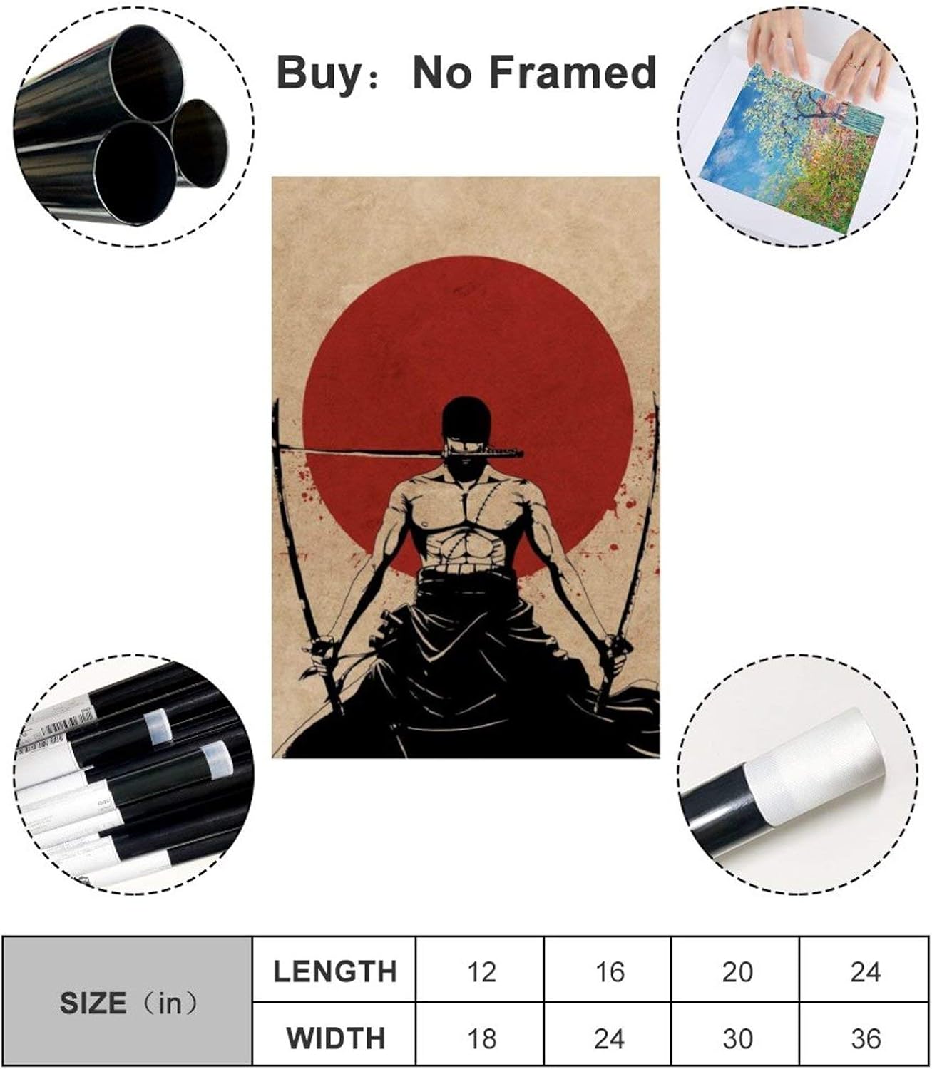 Poster One Piece – Franky & Roronoa Zoro – Affiche Anime, Papier Satiné 300g, Fabriqué En France