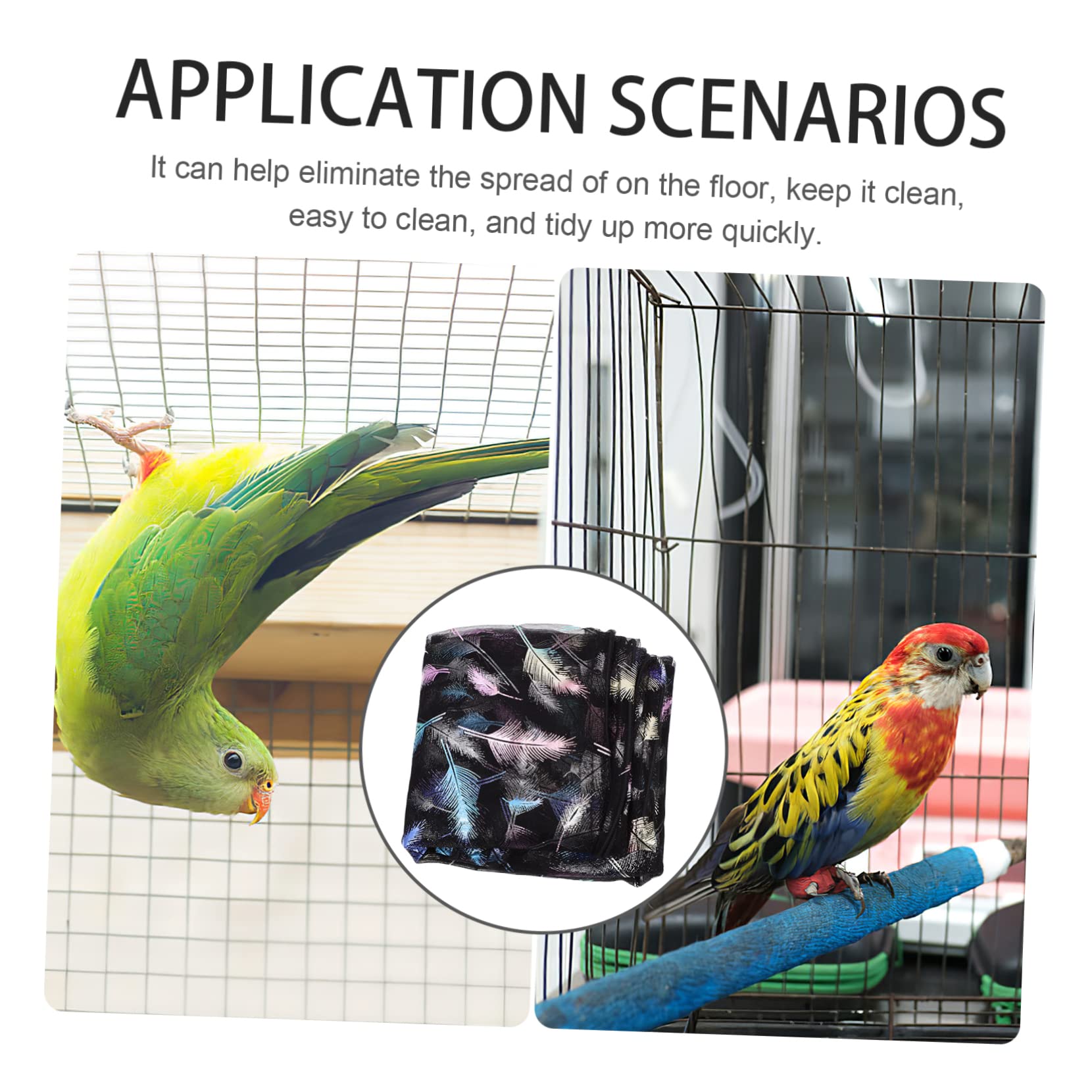 VANZACK 5piezas Cubierta De Jaula De Pájaros De Malla Elástica para Protección Diseño Multipropósito Evita El Polvo y Reduce Distracciones Alta Resistencia De Circunferencia