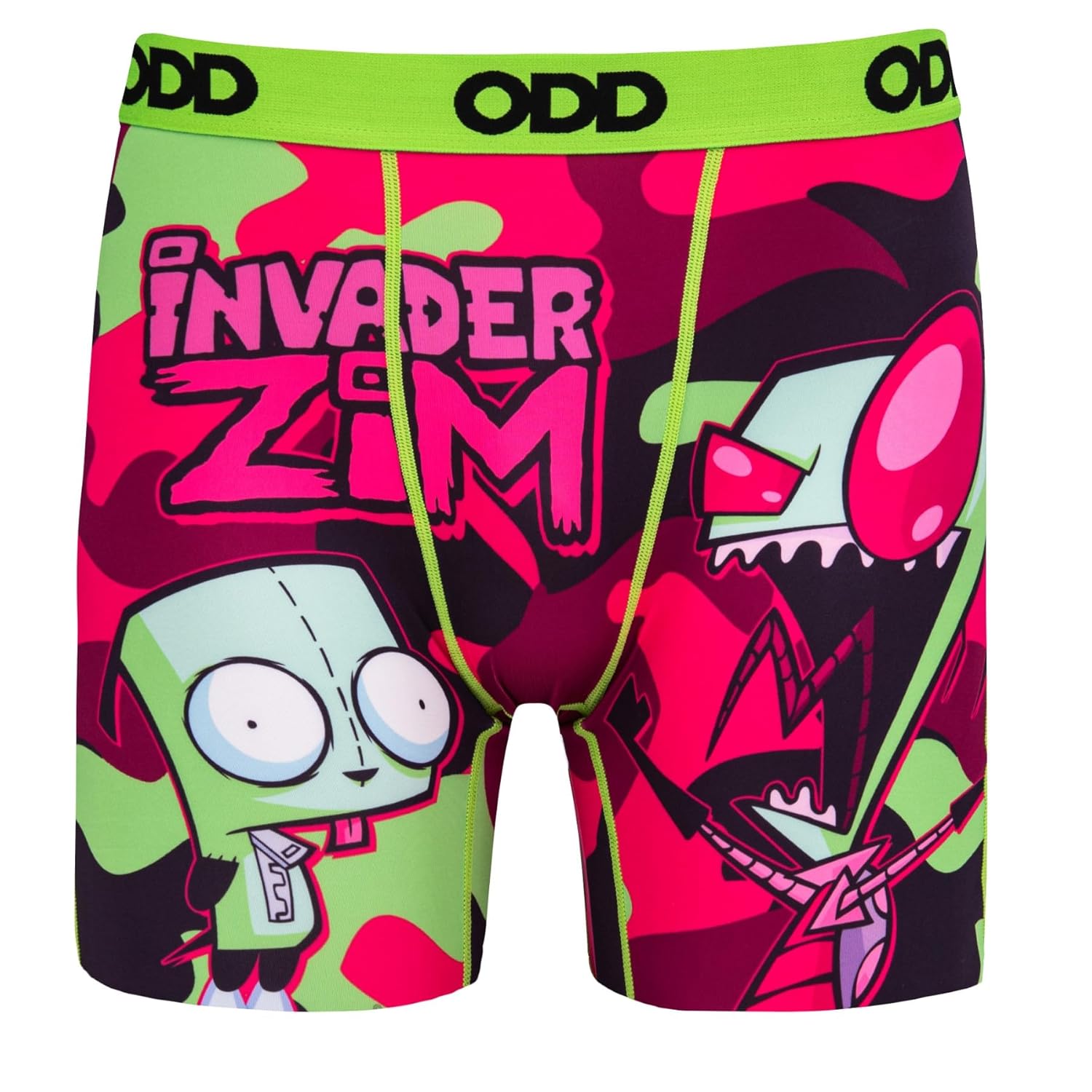 Odd Sox Mens Novelty Underwear Boxer Briefs Invader Zim Camo