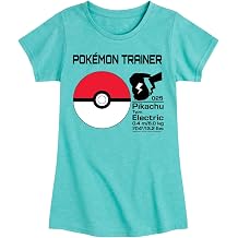 HYBRID APPAREL - Pokemon - Pokeball Trainer - Youth Girls Short Sleeve Graphic T-Shirt