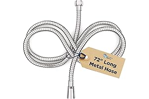 HammerHead Showers® ALL METAL Premium Shower Hose for Shower Head - 72" Chrome Finish