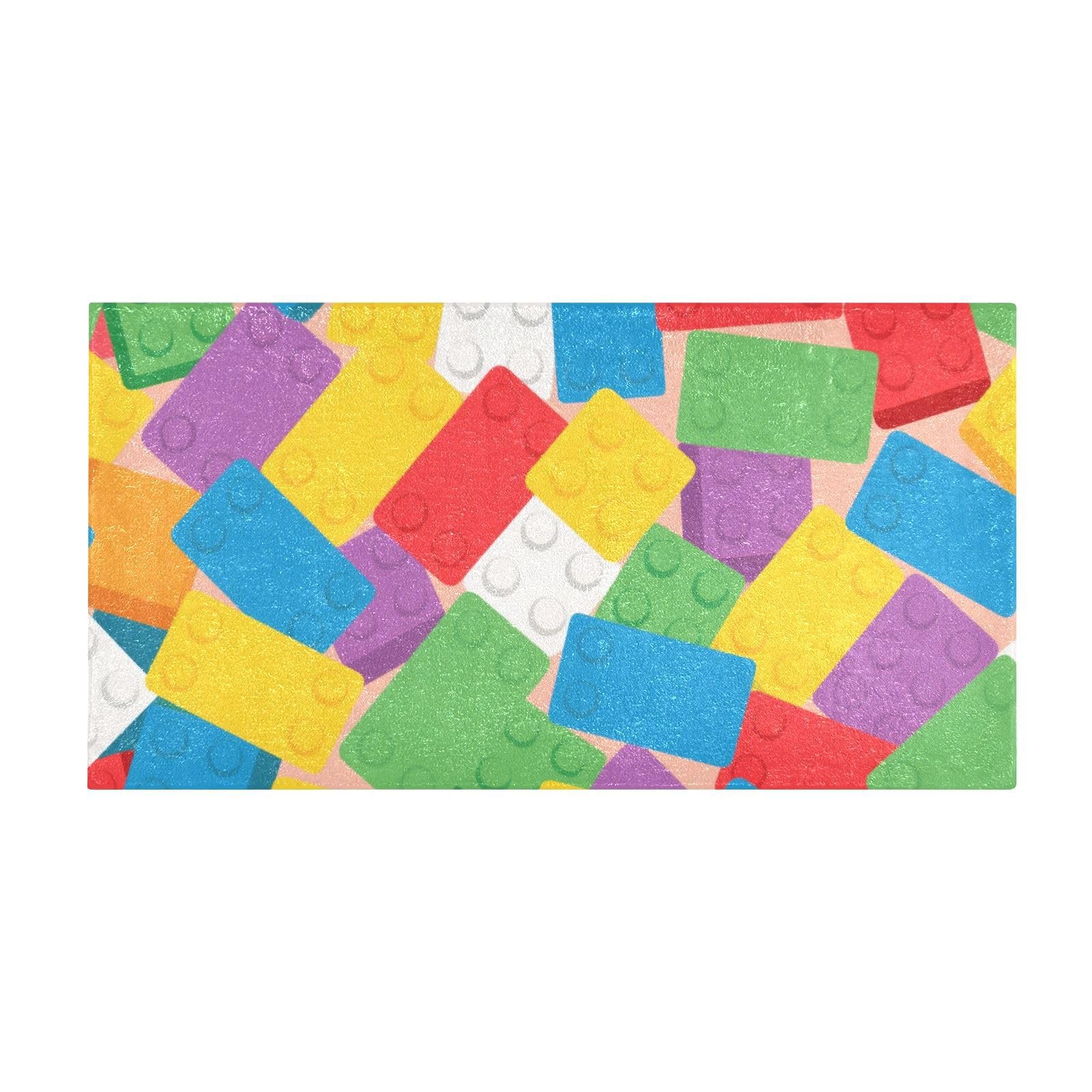 Tapis de bain coloré grand format et décoratif pour intérieur
