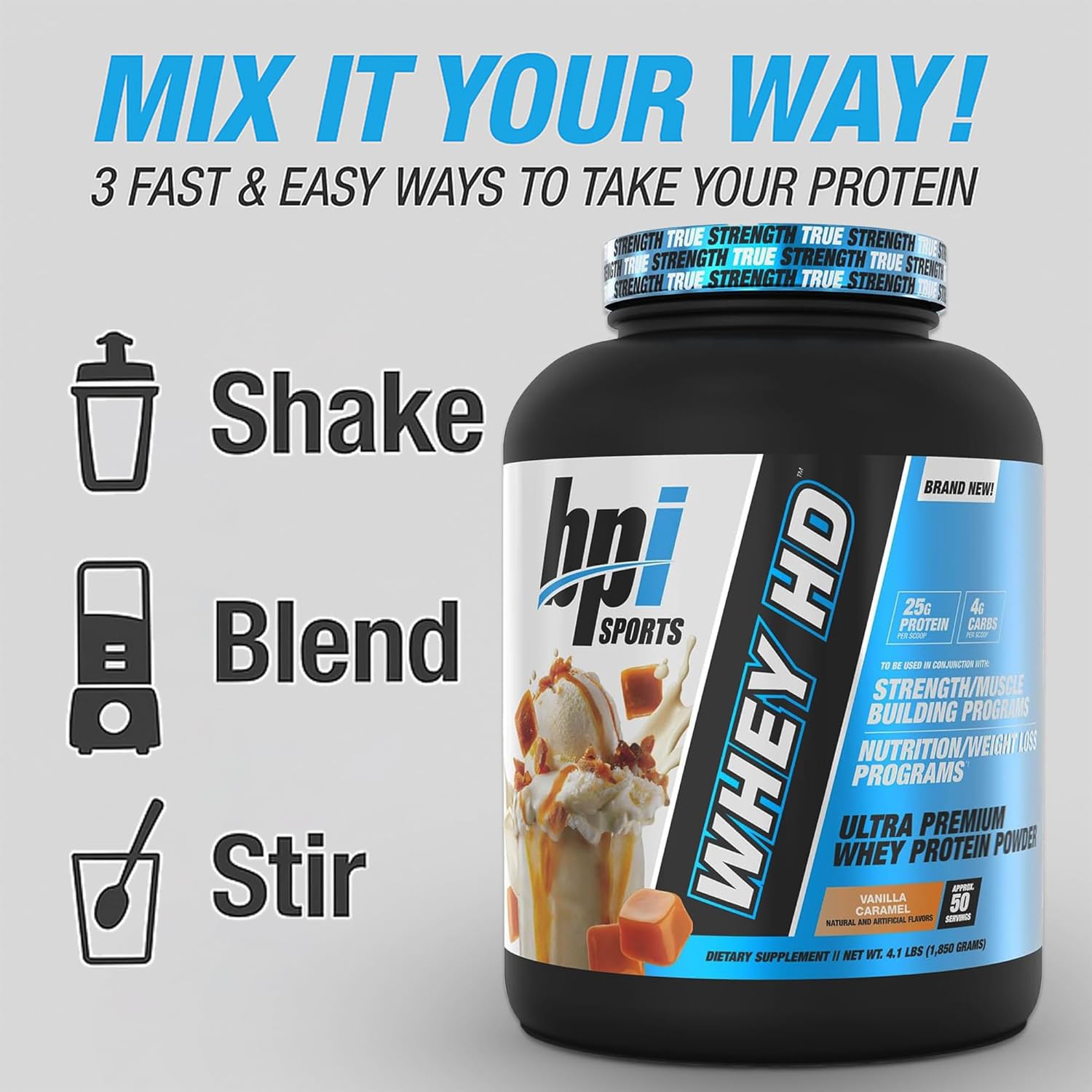 BPI Sports Whey HD Ultra Premium Protein Powder Isolate | Workout Whey Protein Powder For Men & Women for Muscle Gain | Milk Protein Concentrates | Chocolate Cookie/ Vanilla Caramel, 4.07 Pound - Image 5
