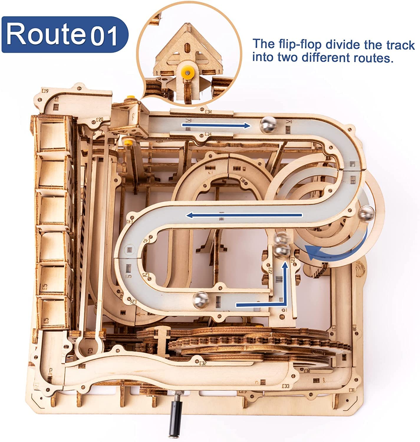 3D-houten puzzel, Marble Maze, doe-het-zelf mechanisch kbaanmodel
