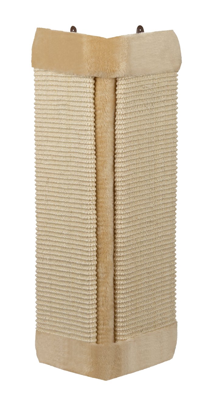 Nobby Corner Scratch Board With Plush, 61 x 32 cm, Beige