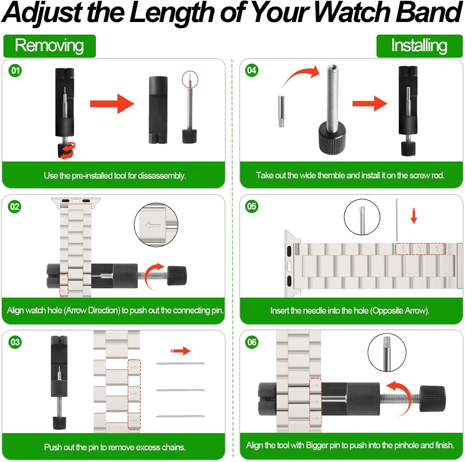 2-Pack Compatible for Apple Watch Band 49mm 46mm 45mm 44mm 42mm,Stainless Steel Replacement Strap Metal Bands for iWatch Ultra 3/2/1 Series 11/10/9/8/7/6/5/4/3/2/1/SE/SE2/SE3 Women Men,Black+StarLight - Image 8