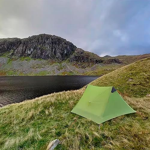 Miniatura 6 de 3FULGEAR Lanshan - Tienda de campaña para 2 personas, ultraligera, 34 estaciones, profesional 15D de silnylon, sin varilla, para campamento,