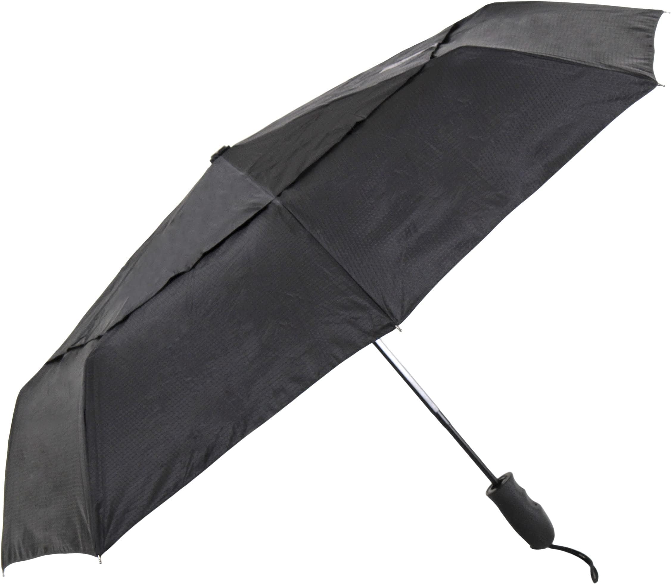 Trek Umbrella Windproof Ripstop Canopy Travel Umbrella With Rubberised Ergonomic Handle & Protective Sleeve – Portable Compact Foldable Lightweight Design And High Wind Resistance