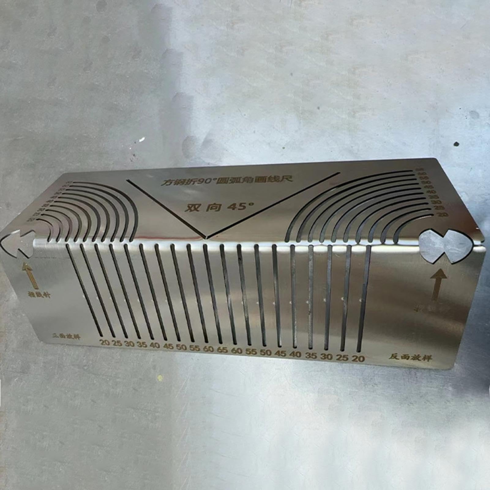 Strumento di marcatura Anglearc, angolo di precisione e, righello parallelo in acciaio inox, strumento di costruzione, righello parallelo, righello pieghevole a 90 gradi,