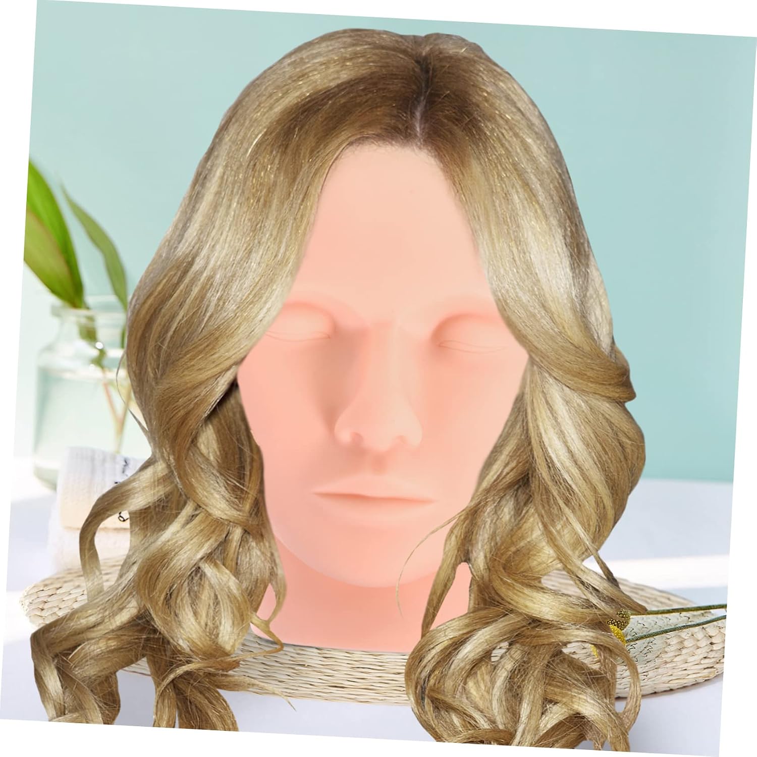 Ipetboom Lash Mannequin Head for Eyelash Extension Practice Realistic Makeup Training Head for Beginners Durable and Reusable Simulates Human Skin Texture for Professional Use