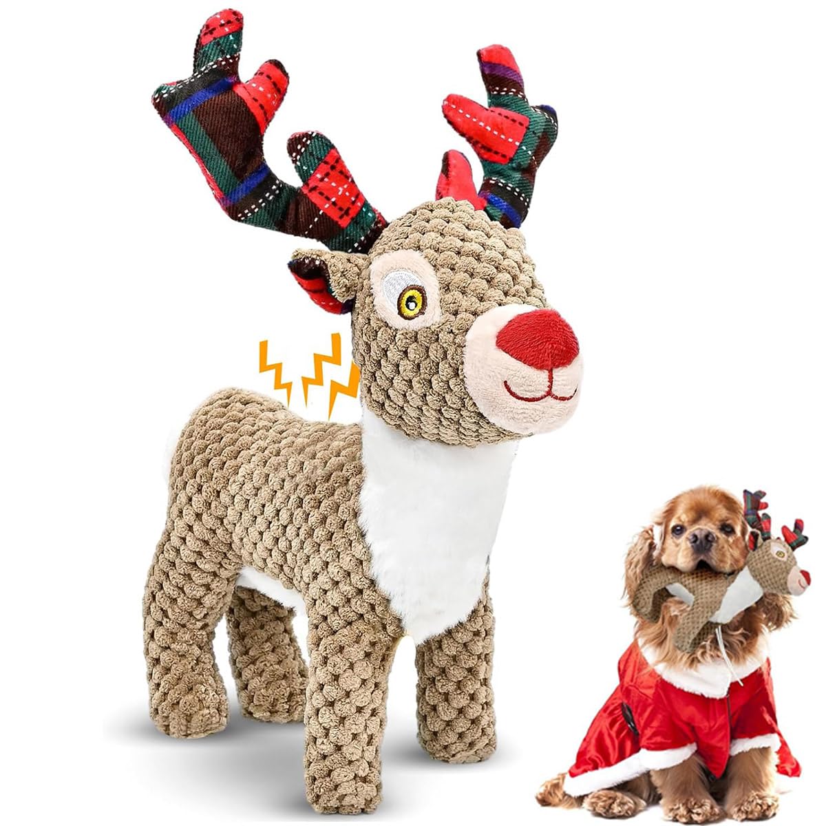 Intelligenzspielzeug Für Hunde Dreamon Weihnachten Hundespielzeug Quietschend, Hundespielzeug Unzerstörbar Welpen Kauspielzeug Baumwolle, Hunde Geschenke Für Kleine Hunde, 3 Stück Hundepullover Kleine Hunde