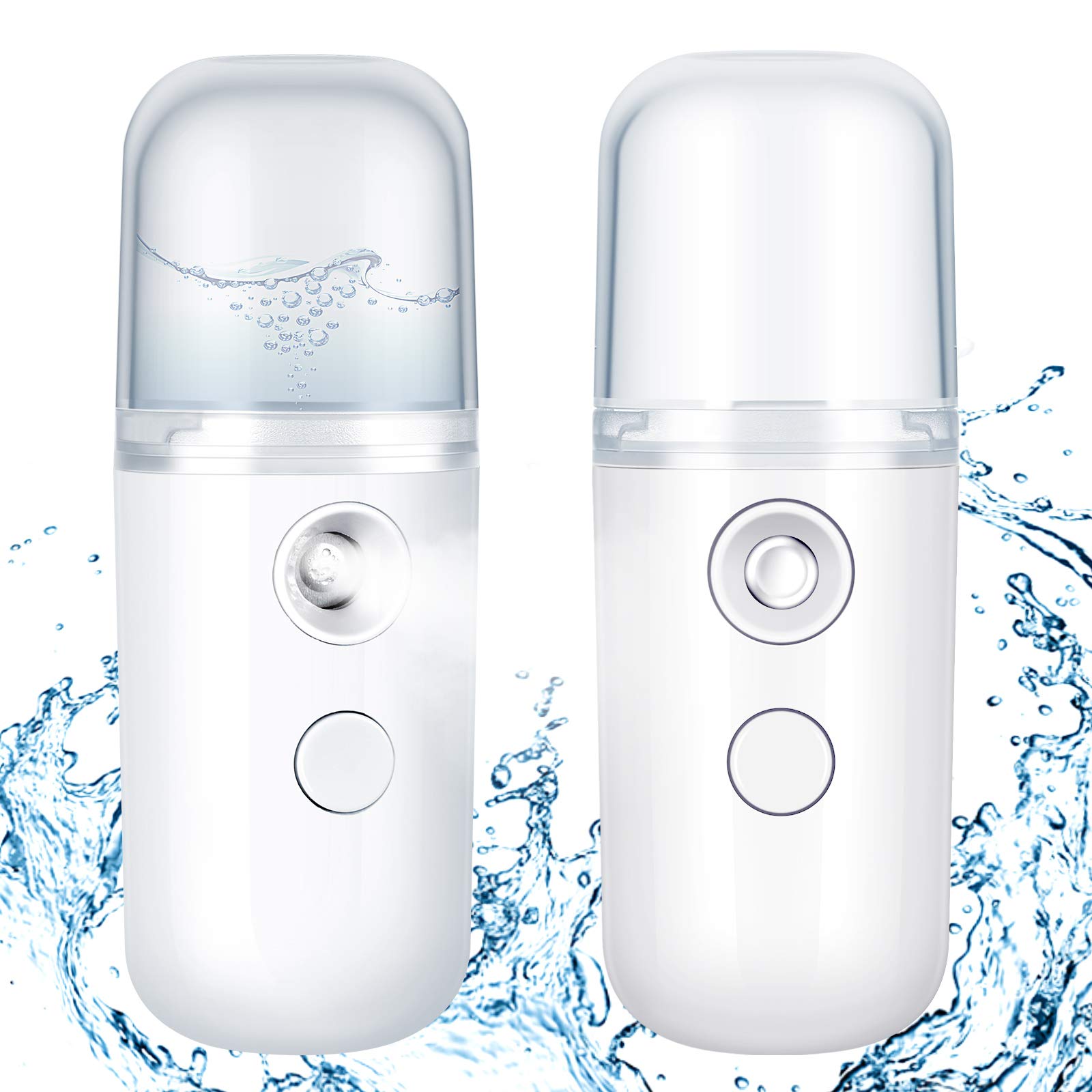 Honoson 2 Pack Nano Facial Mister for Lashes Sprayer,White