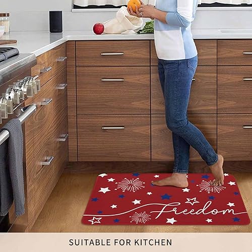 Vista 299 de Tapete de Feliz Navidad, tapete antideslizante para puerta delantera, baño, cocina, dormitorio, patio, entrada, 16 x 24 pulgadas, rojo, negro y verde