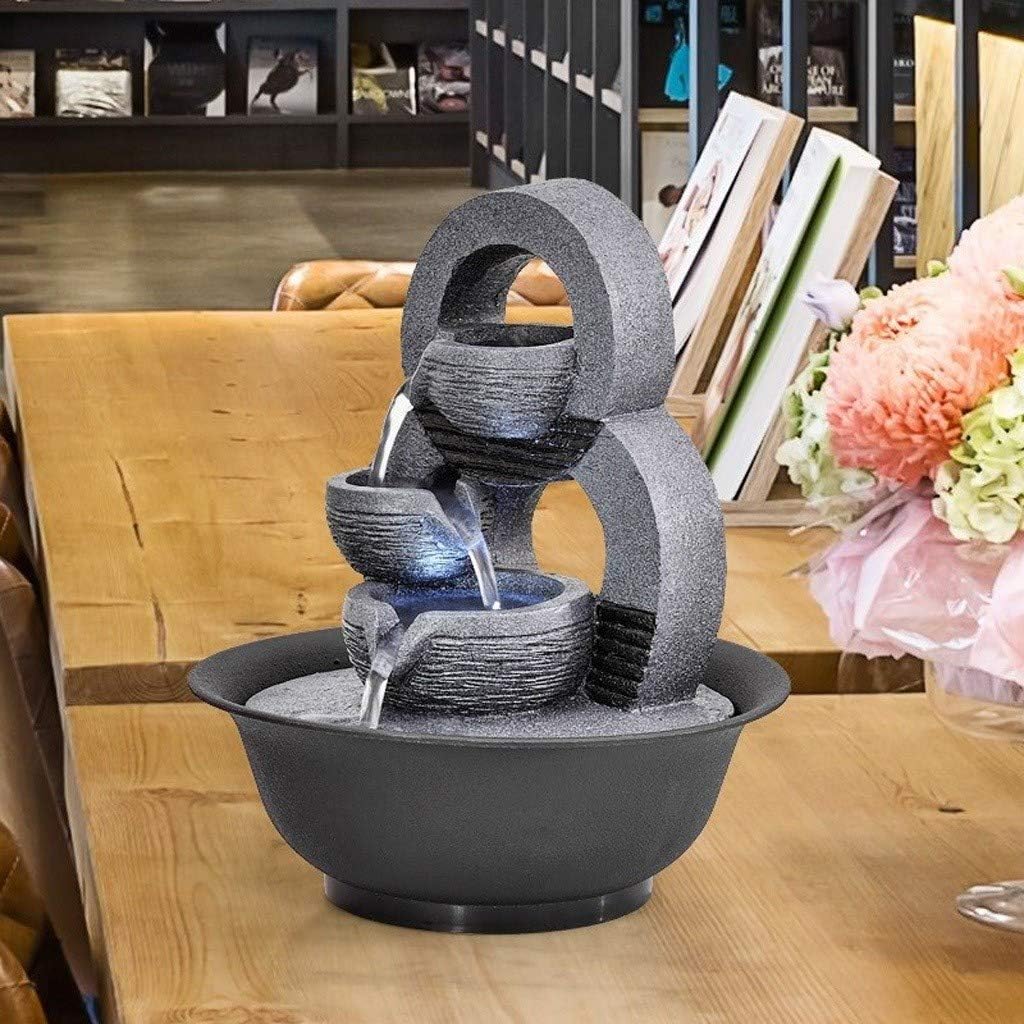 卓上噴水 卓上噴水エンジェルユリの花の噴水オフィスの机の装飾の噴水屋内霧化デスクトップの噴水 デスクトップファウンテン 高品質新品 デスクトップファウンテン