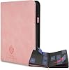 Card Guardian - 9 Pocket Premium Binder with Zipper for 504 Cards - Side Loading Pockets for Trading Card Games TCG (Pink)