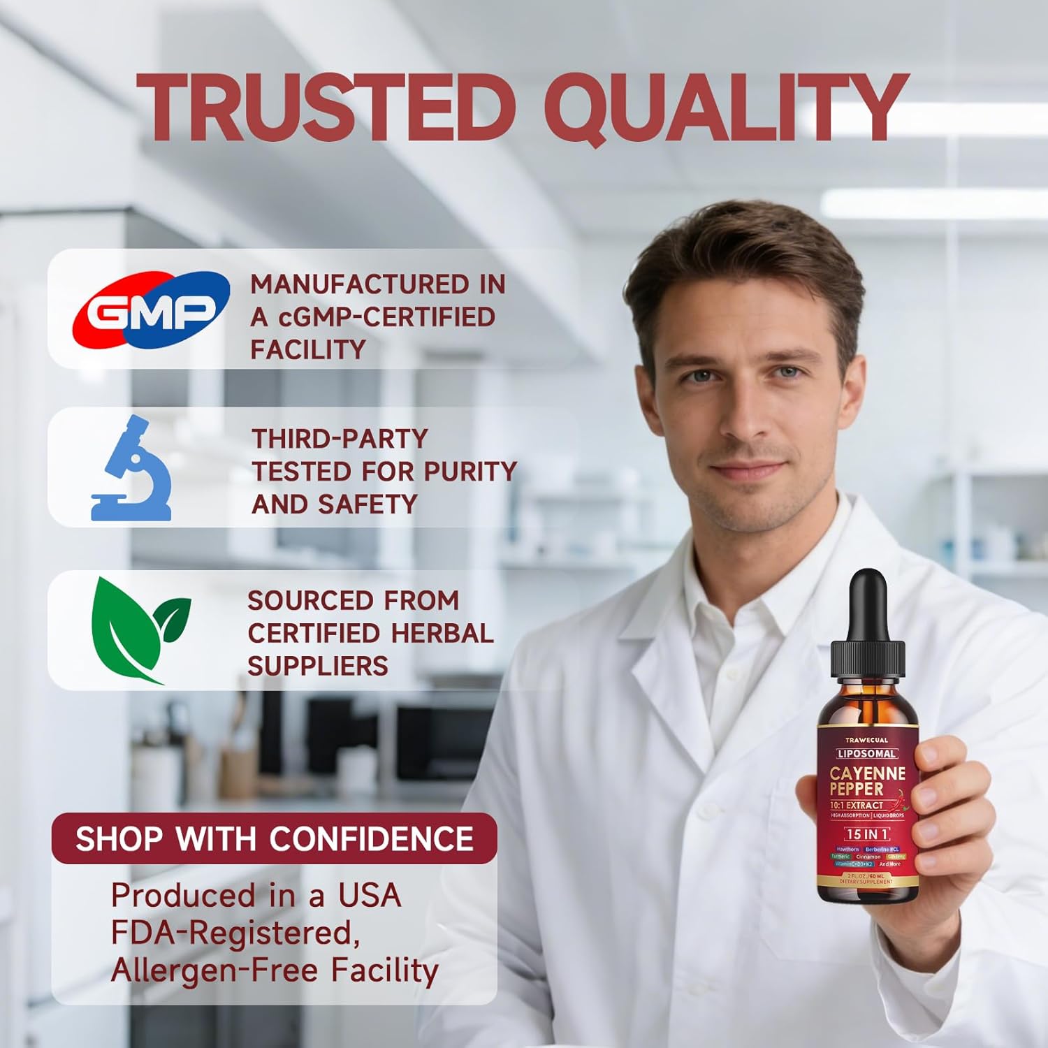 2 Pack Liposomal Cayenne Pepper Drops | 120ml Total, with 15 Natural Ingredients, Vitamin D3, K2, Hawthorn, Berberine, Beet Root, Turmeric – Supports Digestion & Circulatory Health – 4 Fl Oz /2 Months - Image 8