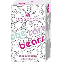 essence The Rare Bears Blind Box Lip Gloss Transparent with Oils Natural Shiny Shimmering Vegan Free From Parabens Microplastic Particles Nanoparticles Pack of 1 1.38 ml