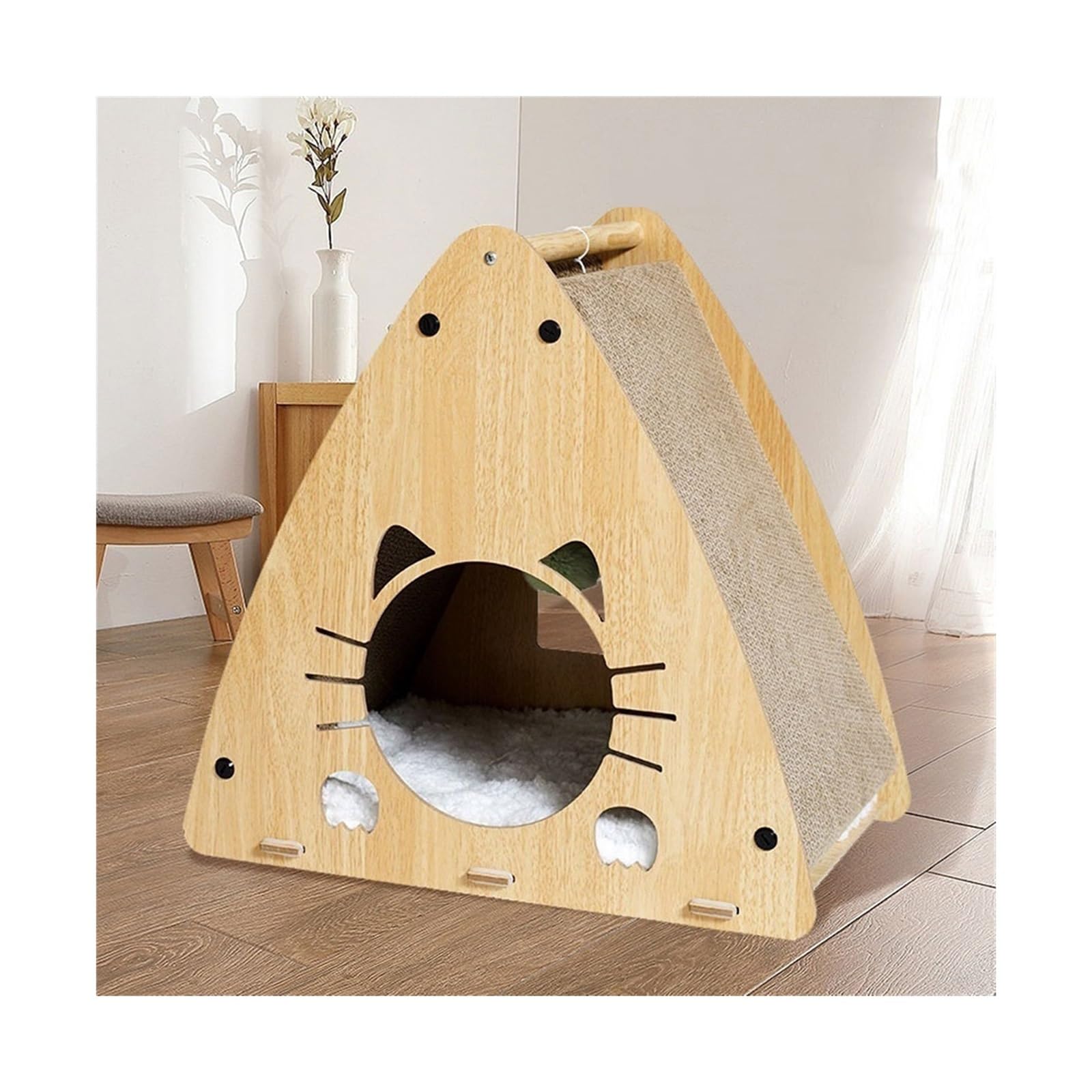 Canapé anti-rayures chat avec griffoir vertical en carton pour meubles