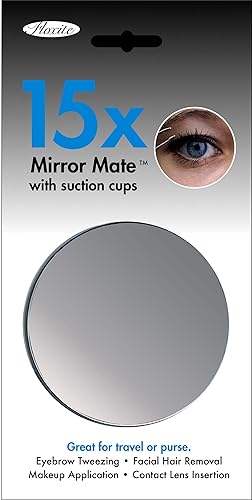 Miniatura 1 de Floxite 15X Mirror Mate con ventosas, 3 x 3 x 3 pulgadas (paquete de 1), (FL-15NMM)