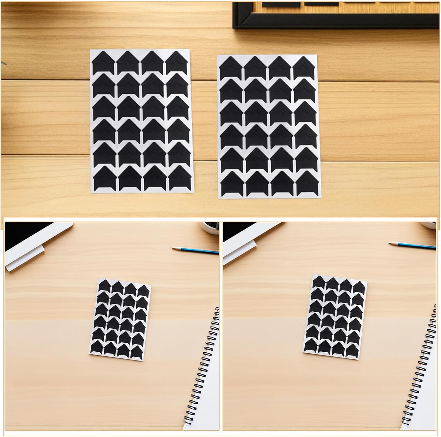 DIYEAH 8 Sheets Photo Mounting Corners - Self-Adhesive Album Picture Corner Protectors Stickers - Vintage Scrapbook Tabs for Keepsake Books Events DIY Crafts