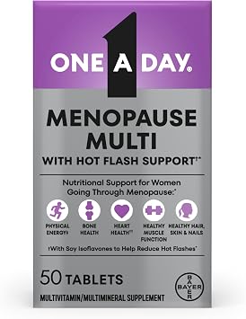 One A Day Womens Menopause Multivitamin with Vitamin A, Vitamin C, Vitamin D, Vitamin E and Zinc for Immune Health Support, Bone Health, 50 Count New Packaging
