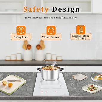 Double Induction Hob with Flexible Zone, Plug in Electric Hob